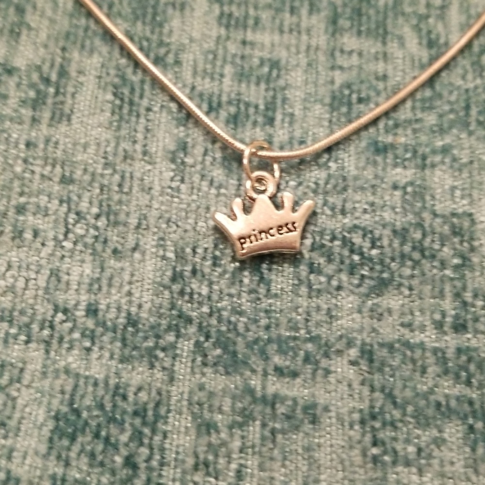 5/$25 Princess charm silver necklace
